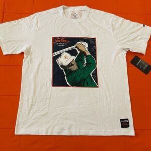 Fabletics Shirt Mens Large White Kevin Hart Eagle Edition Short Sleeve